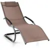 Chaise longue de jardin Blumfeldt Sunwave - Aluminium - Marron - Exoti...