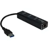 Inter-Tech HUB 3Port Argus IT-310 1x RJ45 Gigabit LAN passiv Black