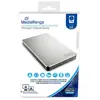 MediaRange Disque dur externe portable USB 3.0 en aluminium 2,5" Argen...