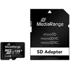 Carte mémoire Micro SDXC MediaRange MR945 128G UHS-1 Classe 10 avec Adaptateur Bleu