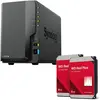 Synology DiskStation DS224+ Serveur NAS 2 baies boîtier vide + 16 TB W...