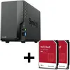 Synology DiskStation DS224+ 2 baies serveur NAS boîtier vide+ 2x WD Re...