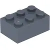 LEGO® Briques 2x3 Gris foncé - 3002 NOUVEAU  Quantité 100x