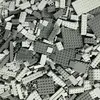 LEGO : 1000 briques/pavés gris foncé et gris clair