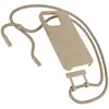 Coque avec cordon WOODCESSORIES iPhone 14 Pro Tour de cou Taupe