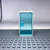 LEGO® 1x4x6 Portes Bleu transparent et cadre blanc pour maison, bâtime...