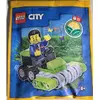 LEGO Minifigure City Ouvrier Worker avec tondeuse à gazon - 952303 NOU...