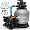 Filtre à sable gris 13200L/h avec 1200g de balles filtrantes Système...