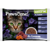 4x85g Pawsome Adult Cat avec agneau nourriture pour chats humide