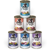 Soul Pet DOGGY Dog Paté Mix 1, 6 x 400 g, nourriture humide pour chien, dans un paquet d'essai, sans céréales, avec huile de saumon et moule aux orles vertes, aliment com...