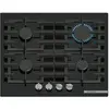 9 bosch Série 6 Table gaz 60 cm Verre trempé, Noir PPP6A6I40