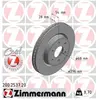 Disque de frein COAT Z 200.2537.20 Zimmermann 200.2537.20
