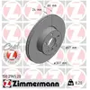Disque de frein, ventilé de l'intérieur, Essieu avant ZIMMERMANN, par ex. pour BMW
