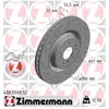 Disque de frein, poinçonn, Essieu avant ZIMMERMANN, par ex. pour Mercedes-Benz