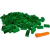 LEGO : 100 briques vertes 2x4 avec séparateur de briques