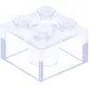 LEGO : 100x Stein 2x2 en transparent