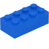 100 x briques LEGO 2 x 4, bleues