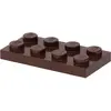 LEGO : 50 Plaques, Größe 2x4 Noppen in Dunkelbraun