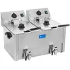 Royal Catering Friteuse électrique - 2 x 13 litres - Thermostat EGO