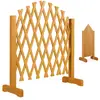 Deuba Treillage jardin brun 180x107cm support plantes grimpantes brise-vue pliable Clôture de jardin treillis extensible Bois Pare-vue