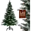 Merkloos / Sans marque Sapin de Noël pommes de pins et neige artificielle