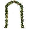 Deuba Guirlande de Noël lumineuse 5m 80 LED Sapin artificiel avec déco Décoration de noël intérieur extérieur