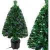 Merkloos / Sans marque Deuba Sapin de Noël 64,5 cm Arbre Artificiel 9 Effets de lumière Décoration Maison fêtes