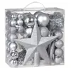 deuba Lot de 77 boules et décorations de Noël intérieur décoration sapin Boules pour sapin étoiles