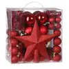 deuba Lot de 77 boules et décorations de Noël intérieur décoration sapin Boules pour sapin étoiles