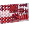 Casaria Lot de 102 boules et décorations de Noël intérieur décoration sapin Boules pour sapin étoiles