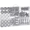Merkloos / Sans marque Lot de 102 boules et décorations de Noël intérieur décoration sapin Boules pour sapin étoiles