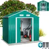 GARDEBRUK Abri de jardin en métal vert XL 196x132x188cm cabane de jard...