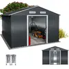 Deuba Abri de jardin en métal anthracite - 14,65 m³ - Cabane/Remise de...