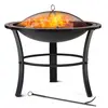 Deuba Brasero rond Fuoco Ø 76 cm acier laqué pierres mosaïque accessoi...