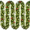 Casaria Guirlande de noël lumineuse 10m - 160 LED - sapin artificiel - avec déco - Décoration de noël Intérieur Extérieur