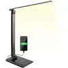 monzana Lampe de bureau LED Lampe liseuse 5 niveaux de luminosité Luminaire avec Port USB Contrôle tactile - Noir