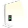 Lampe de bureau led avec port de charge usb 7 niveaux 12 w Blanc - Monzana