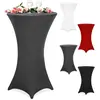 Merkloos / Sans marque Deuba® Housse de Table de Bar bistrot Ronde Anthracite Ø60-65 cm Nappe Mange Debout Protection Table de Cocktail