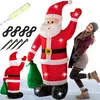 Merkloos / Sans marque Père Noël gonflable décoratif 180 cm décoration lumineuse éclairage Fêtes Noël