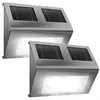 Monzana® 2x Applique solaire led applique murale extérieur éclairage terrasse jardin avec capteur crépusculaire 8h autonomie