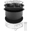 deuba Set d'ensemble d'accessoires 9 pièces pour friteuse à air chaud ...