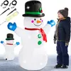 Monzana - Bonhomme de neige gonflable décoratif led avec pompe incluse Décoration lumineuse Taille xl 120cm Noël fête