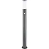 monzana Lampadaire extérieur 100 cm Luminaire de jardin E27 avec détecteur de mouvement - Acier inoxydable - Anthracite