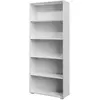 Deuba Étagère bibliothèque blanc 190 x 60 x 28 cm Meuble de rangement VELA 5 compartiments pour salon bureau chambre