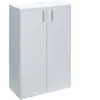 Deuba Armoire avec portes 115,5 x 60 x 30 cm Meuble de rangement VELA blanc 3 niveaux pour salon bureau chambre
