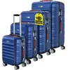 monzana Set de 4 valises rigides Bleu S/M/L/XL 4 Roues 360° Bagage poi...