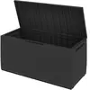 Deuba Coffre de rangement Capri Anthracite 305L Roulettes verrouillabl...