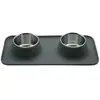 Gamelle double Chien   Bubimex Set de table avec gamelles acier   0,54...