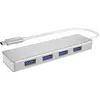 ICY BOX 60437 Hub USB-C avec 4X USB 3.0 Argent/Blanc 60437 Argent