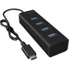 ICY BOX Hub usb type C vers 4 ports USB3.0 Noir